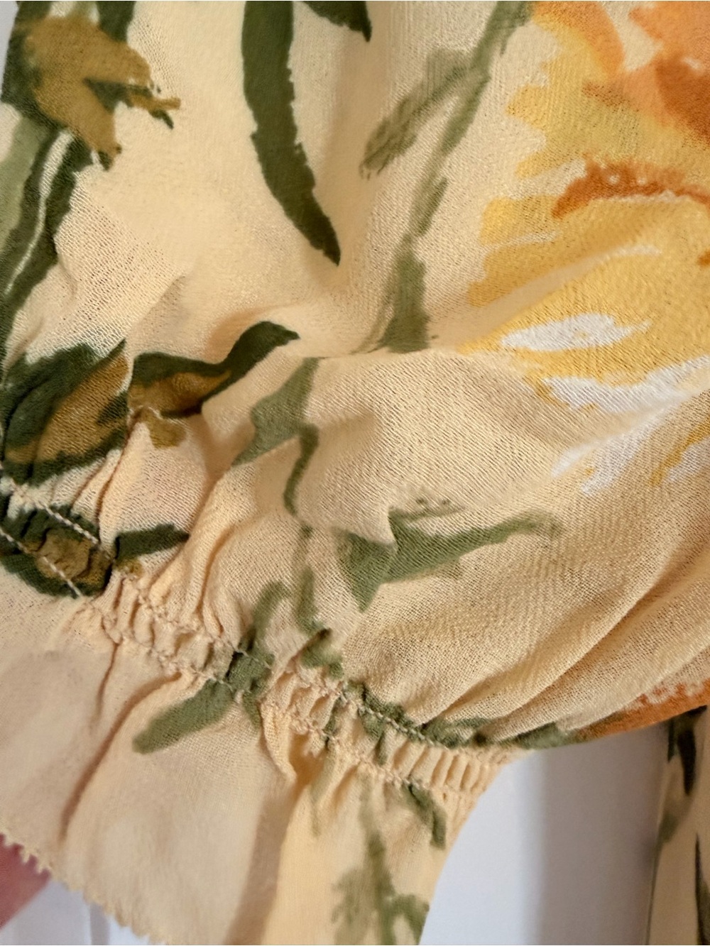 NWT Reformation Gloria Floral Yellow Puff Sleeve Maxi Dress (Size 2) - Picture 9 of 14
